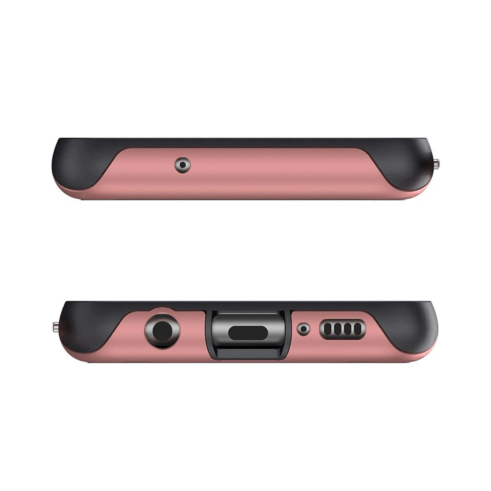 A Pink And Black Phone Case With A Black And Pink Phone