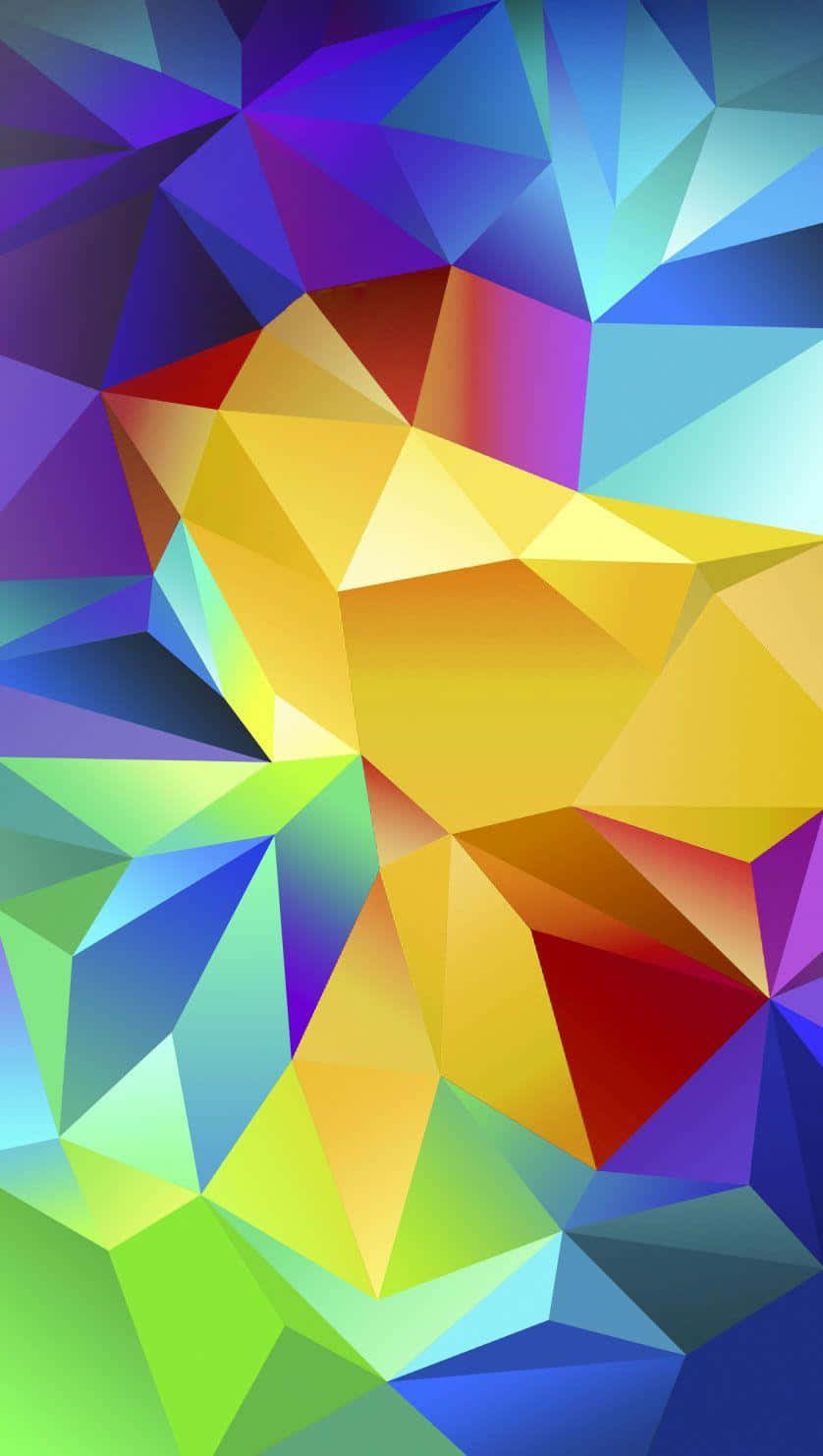 En farverig abstrakt baggrund med trekanter Wallpaper