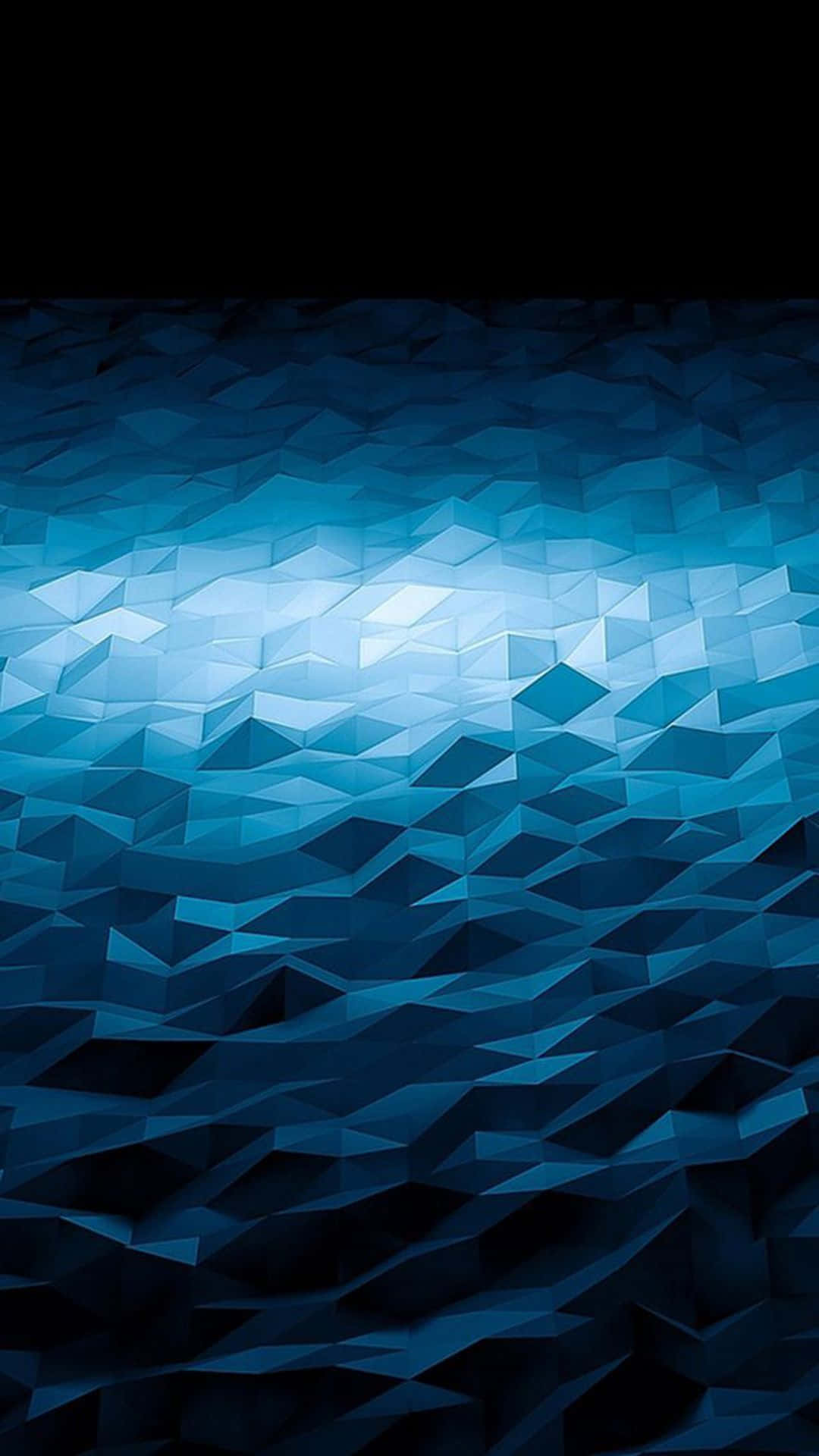 Galaxys5 Blauer Polygon-meer Wallpaper