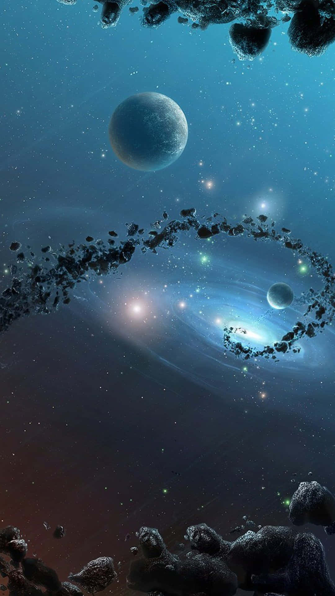 Galaxys5 Planeten Im Weltraum Wallpaper