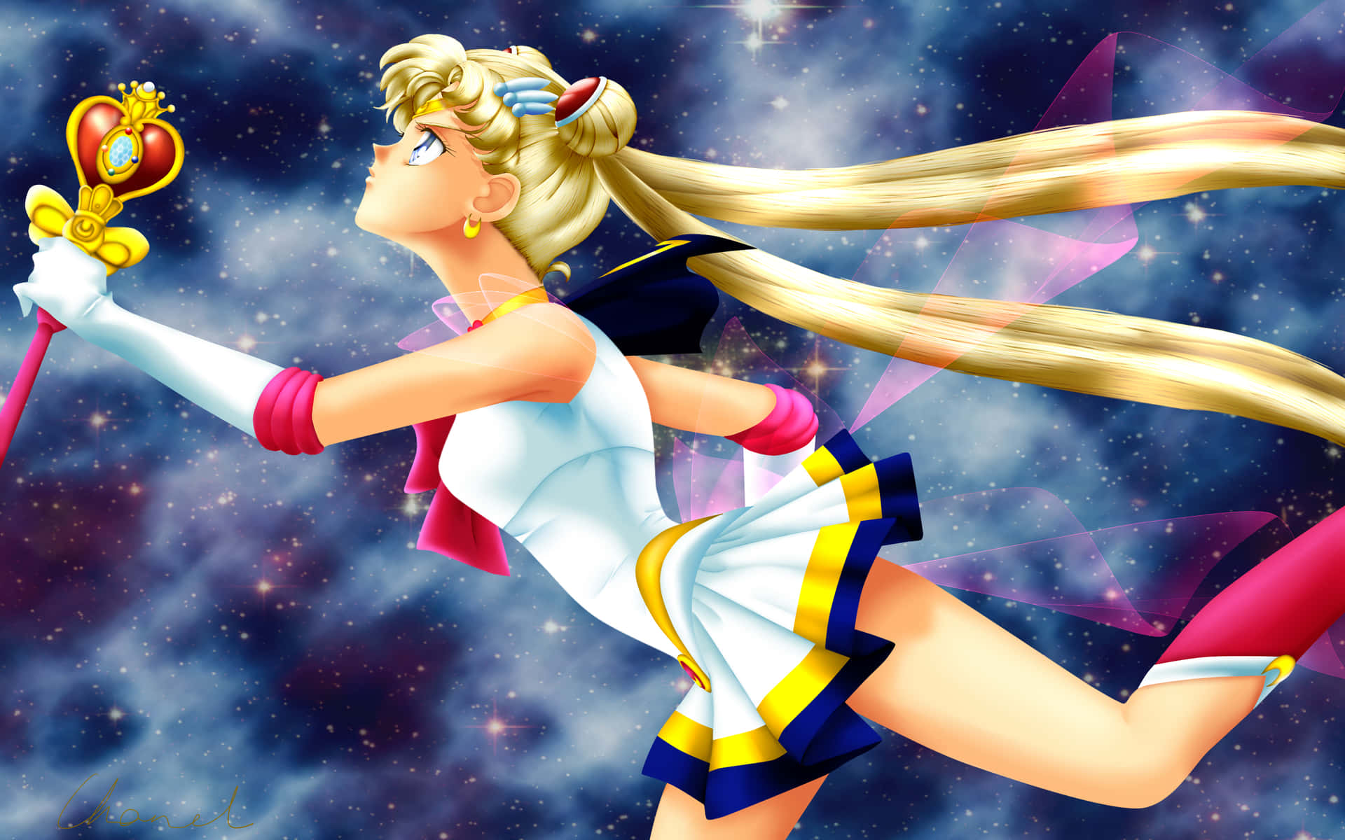 Galaxysailor Moon Pfp (profilo Immagine Di Sailor Moon Nella Galassia) Sfondo