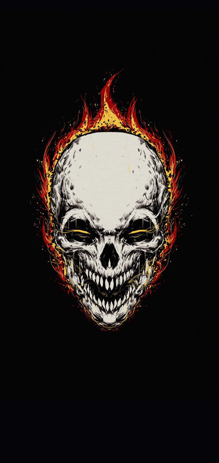 Mysterious and Captivating Galaxy Skull Wallpaper