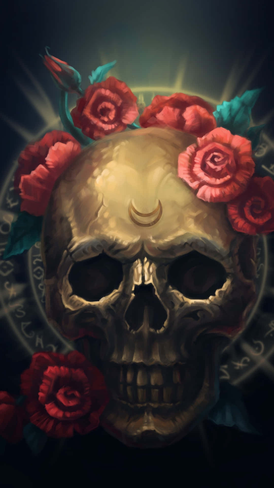 "Explore the wonders of the universe with the Galaxy Skull" Wallpaper