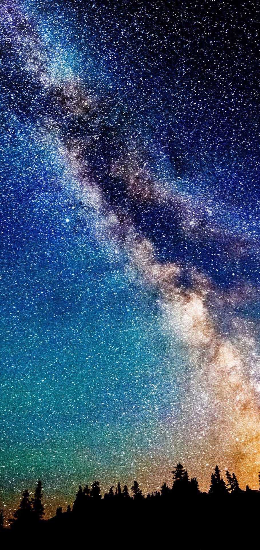 Förundradig Över Den Oändliga Avgrunden Av Galaxy Sky. Wallpaper
