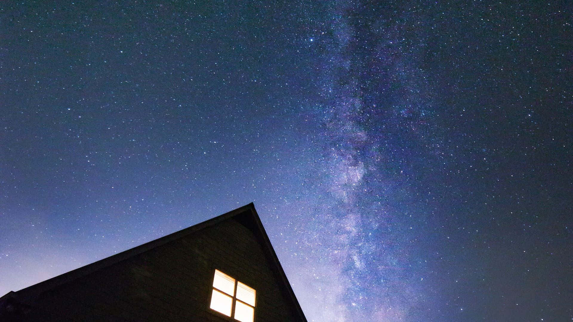 Galaxy Sky House Roof Wallpaper