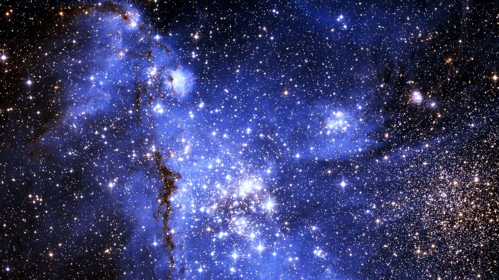 Galaks himmel klynger stjerner Wallpaper