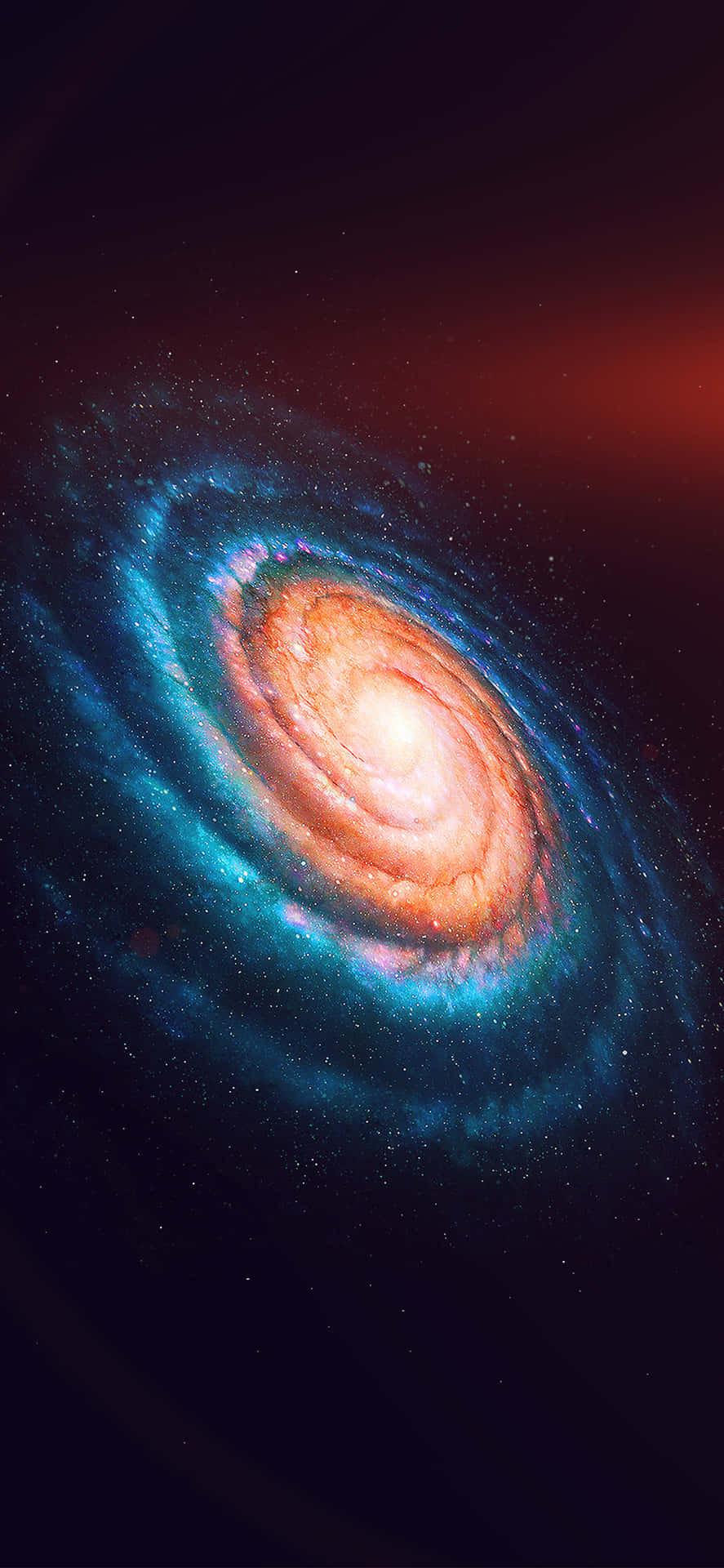 Blue&Orange Galaxy Space Background