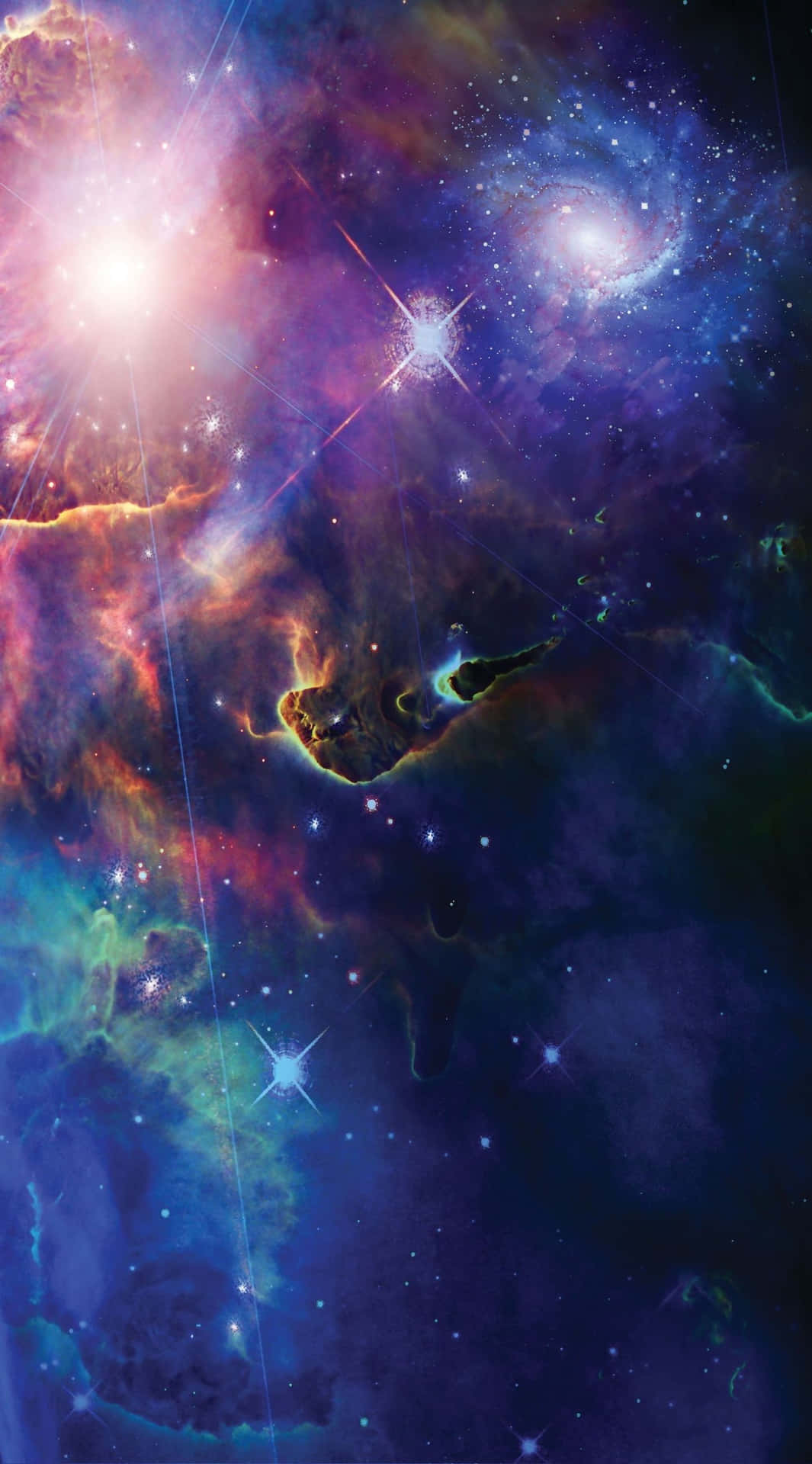 Fondode Pantalla De Nebula Y Galaxia Espacial.