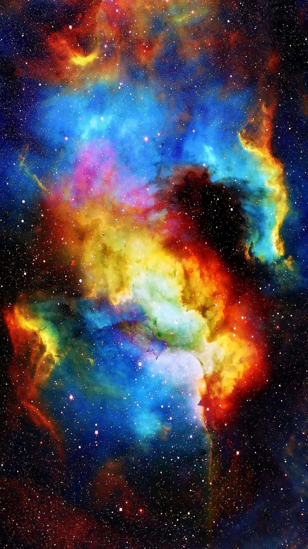 Vivid Nebula In Galaxy Space Background