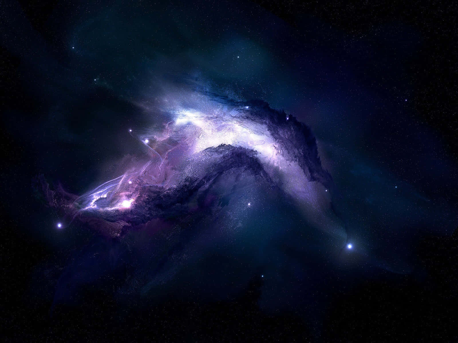 Bright Cloud In Galaxy Space Background