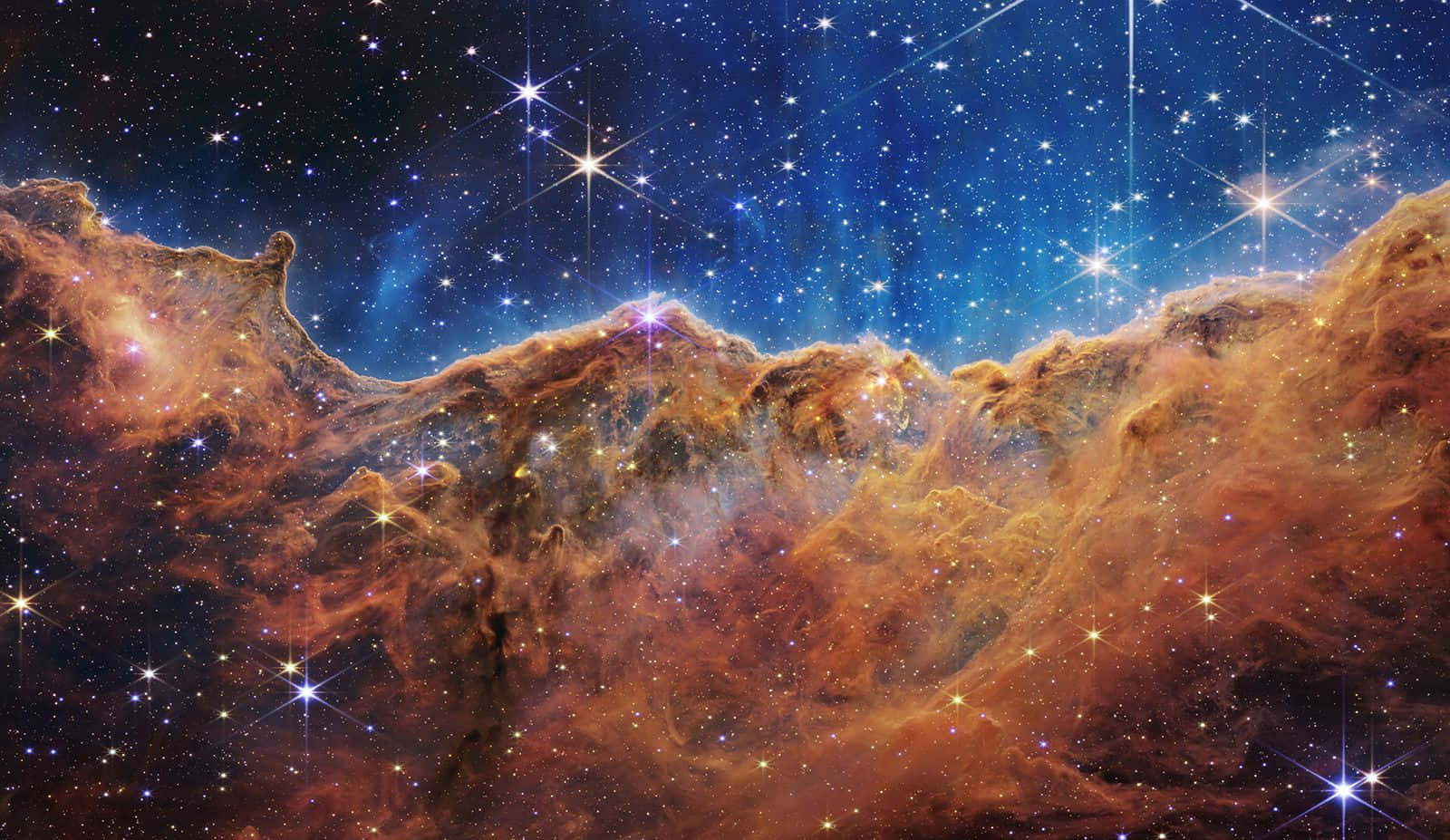 Galaxy Space Background With Cosmic Cliff