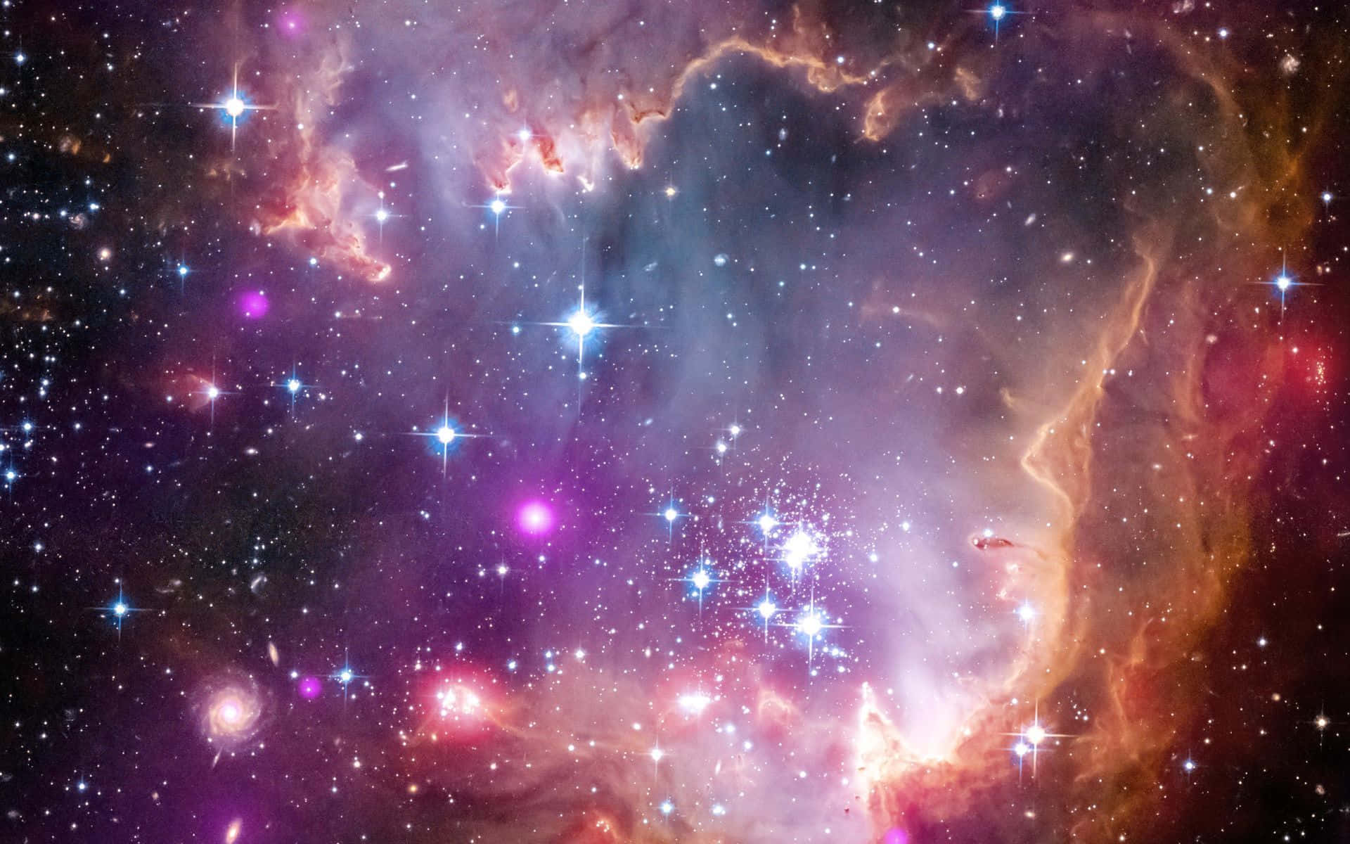 Galaxieweltraum Hintergrund Sternenhaufen