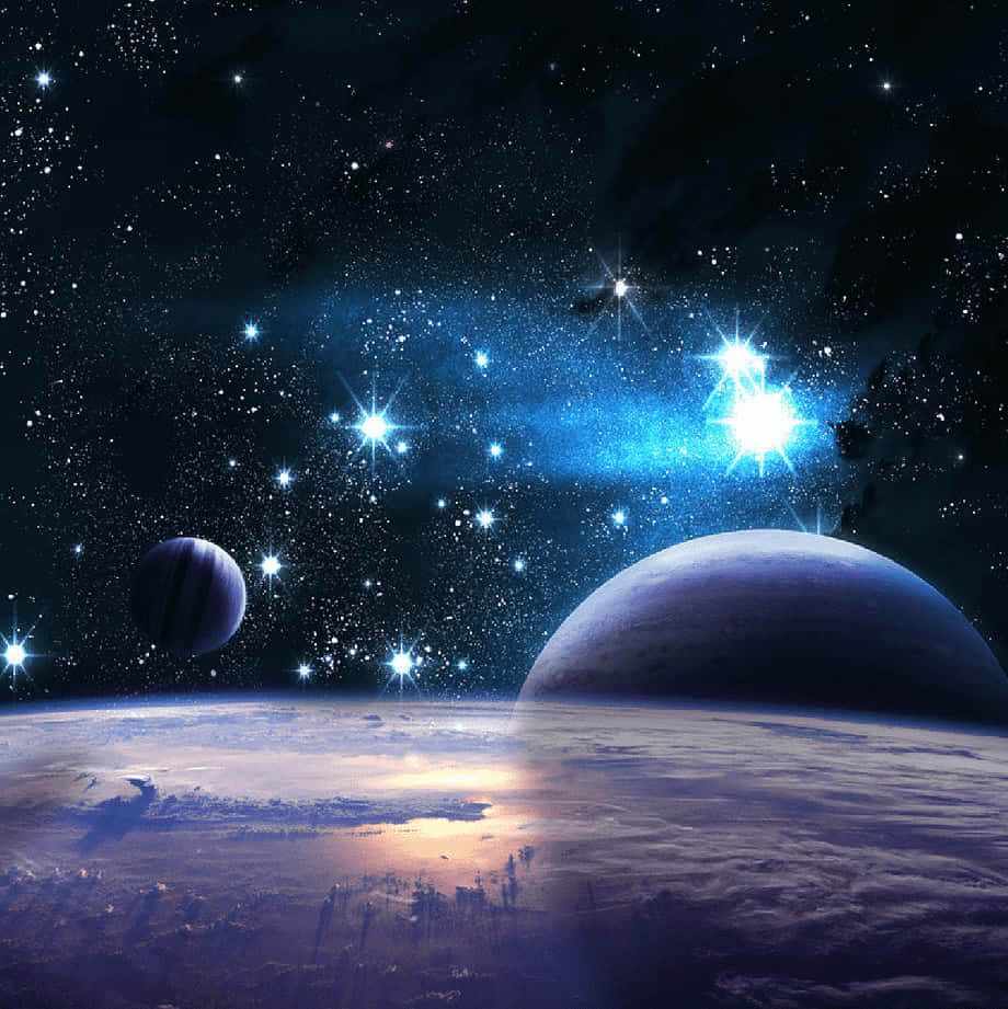 Galaxy Space Background Bright Star Wallpaper