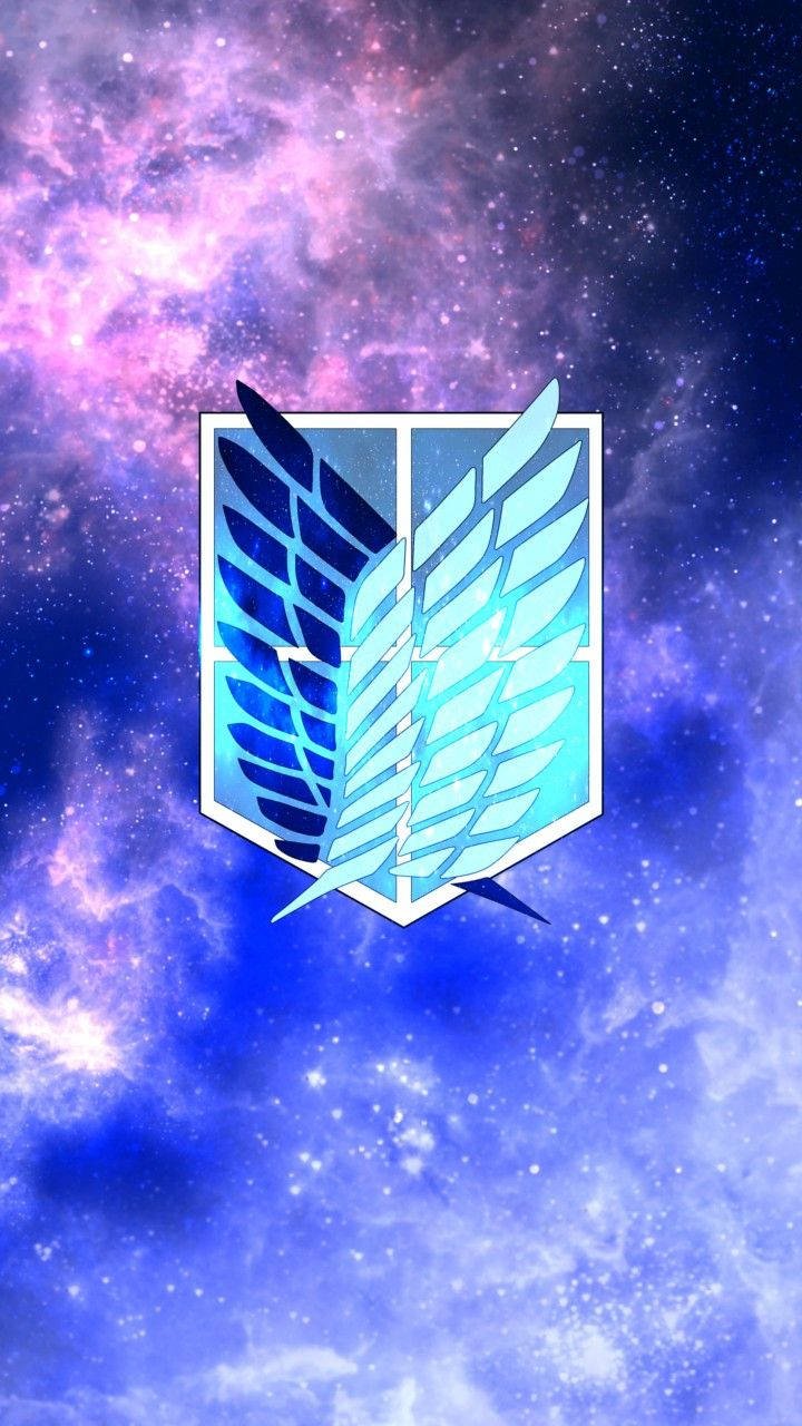 Galaxy Tema Angreb På Titan Logo Wallpaper