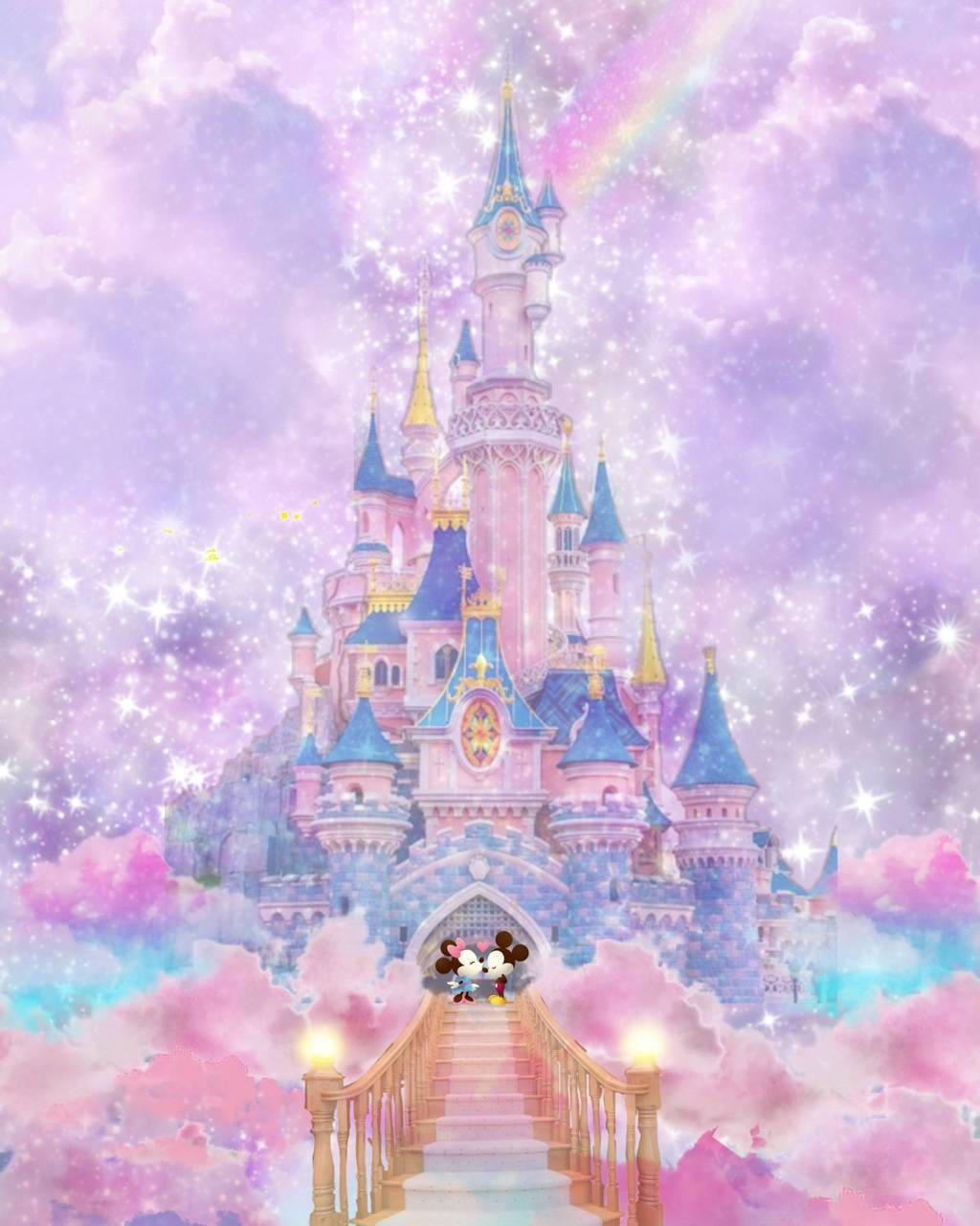 Galaxtemaför Disneyland-slottet. Wallpaper