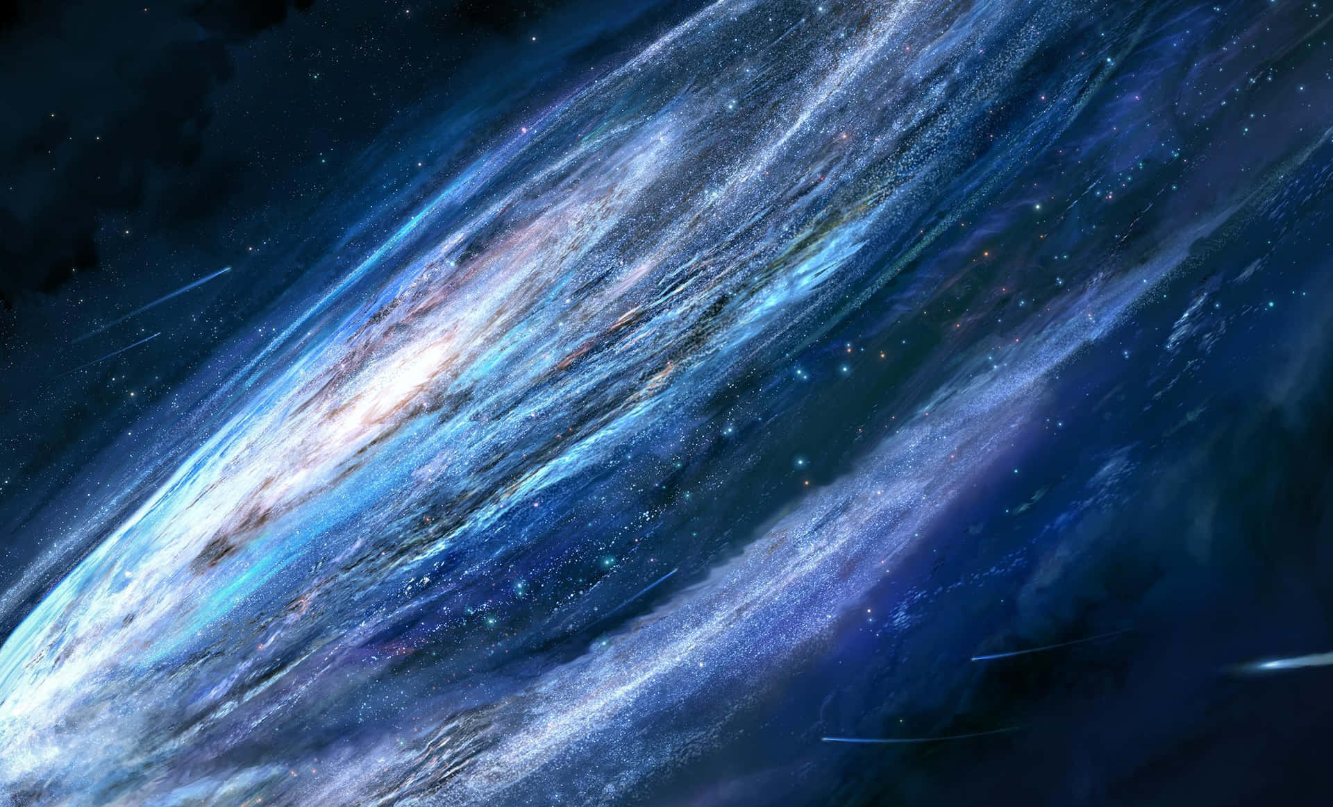 Colorful Galaxy Themed Painting Wallpaper