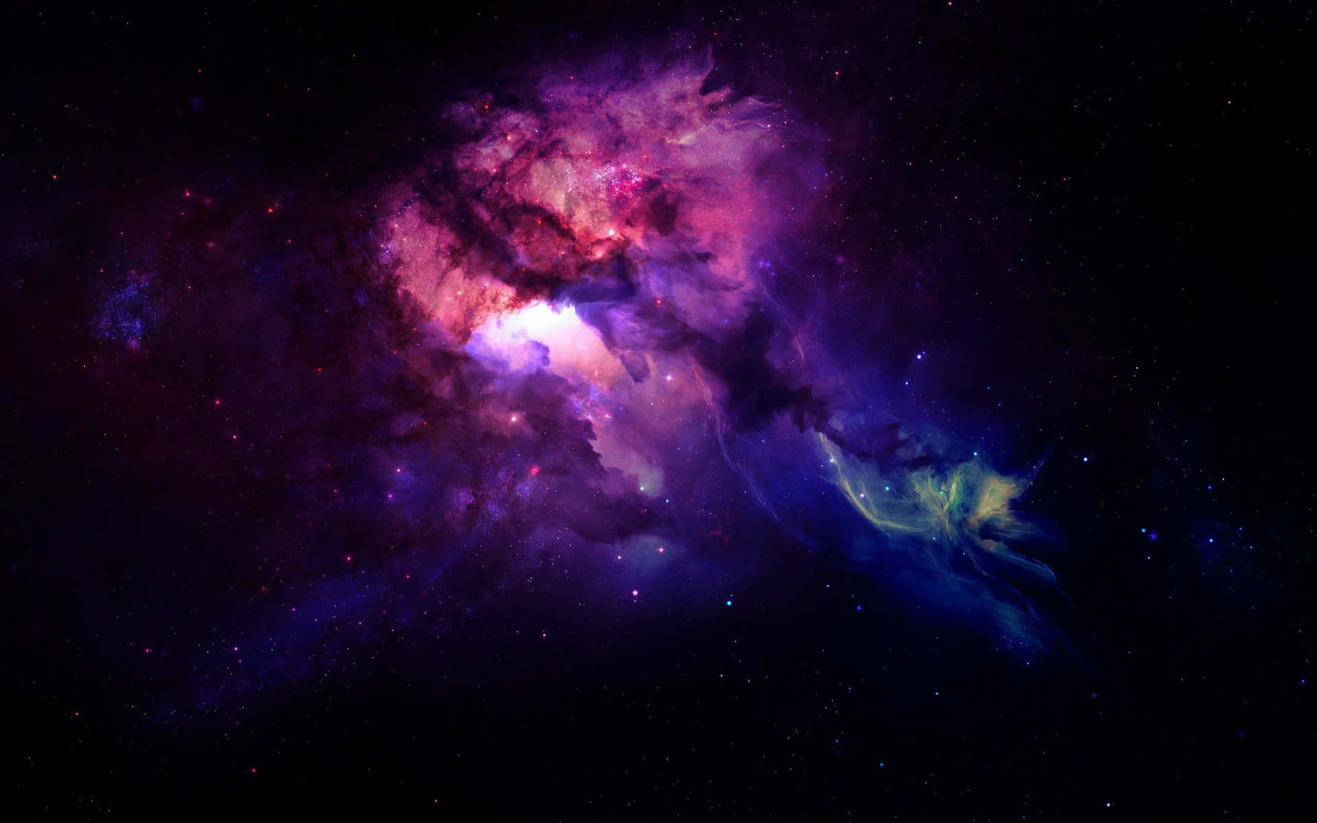 "The beauty of the universe radiates from this magnificent galaxy-themed artwork." Wallpaper