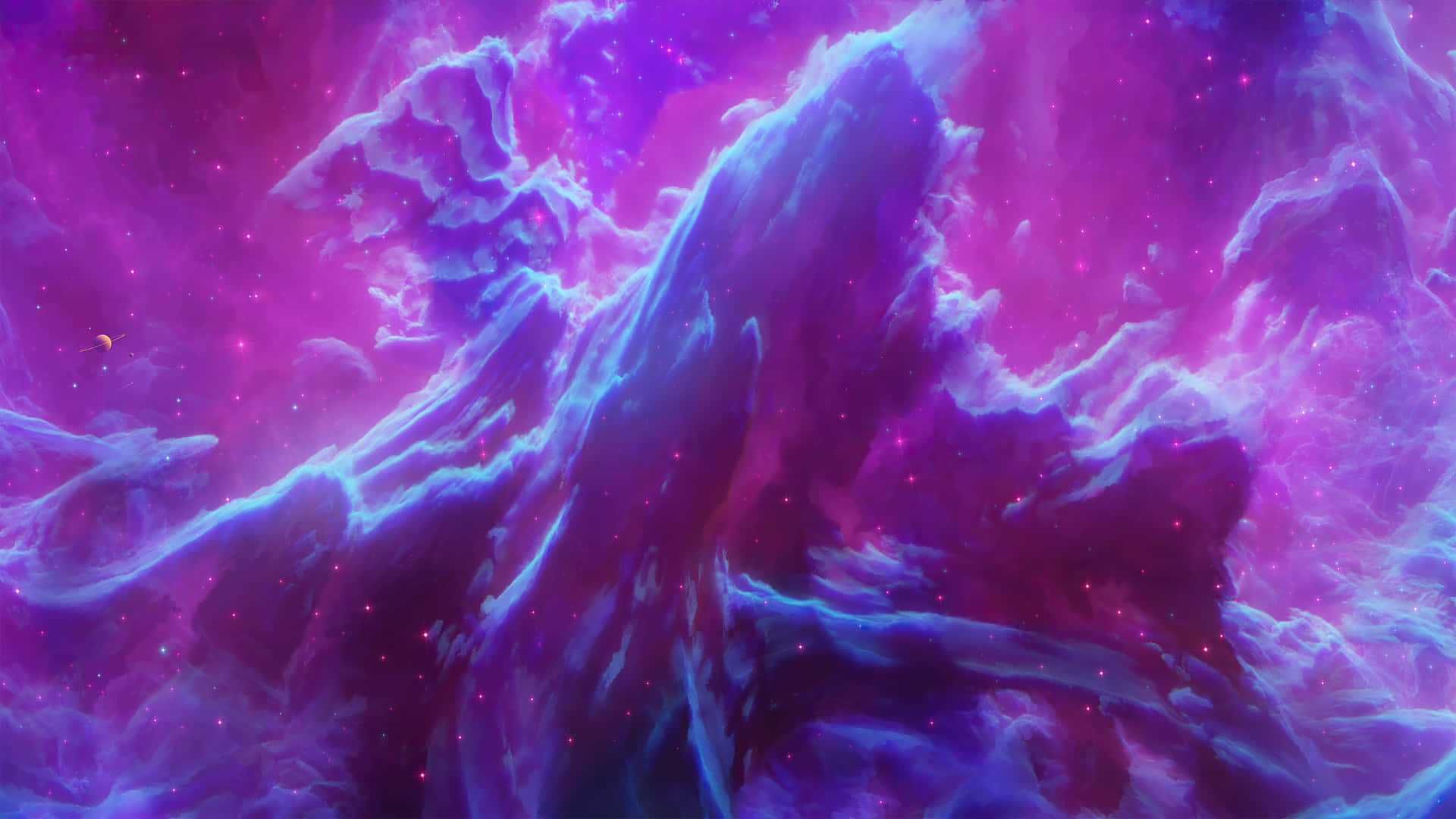 Get lost in the magical stars and colors of this 'Galaxy Themed Painting' Wallpaper
