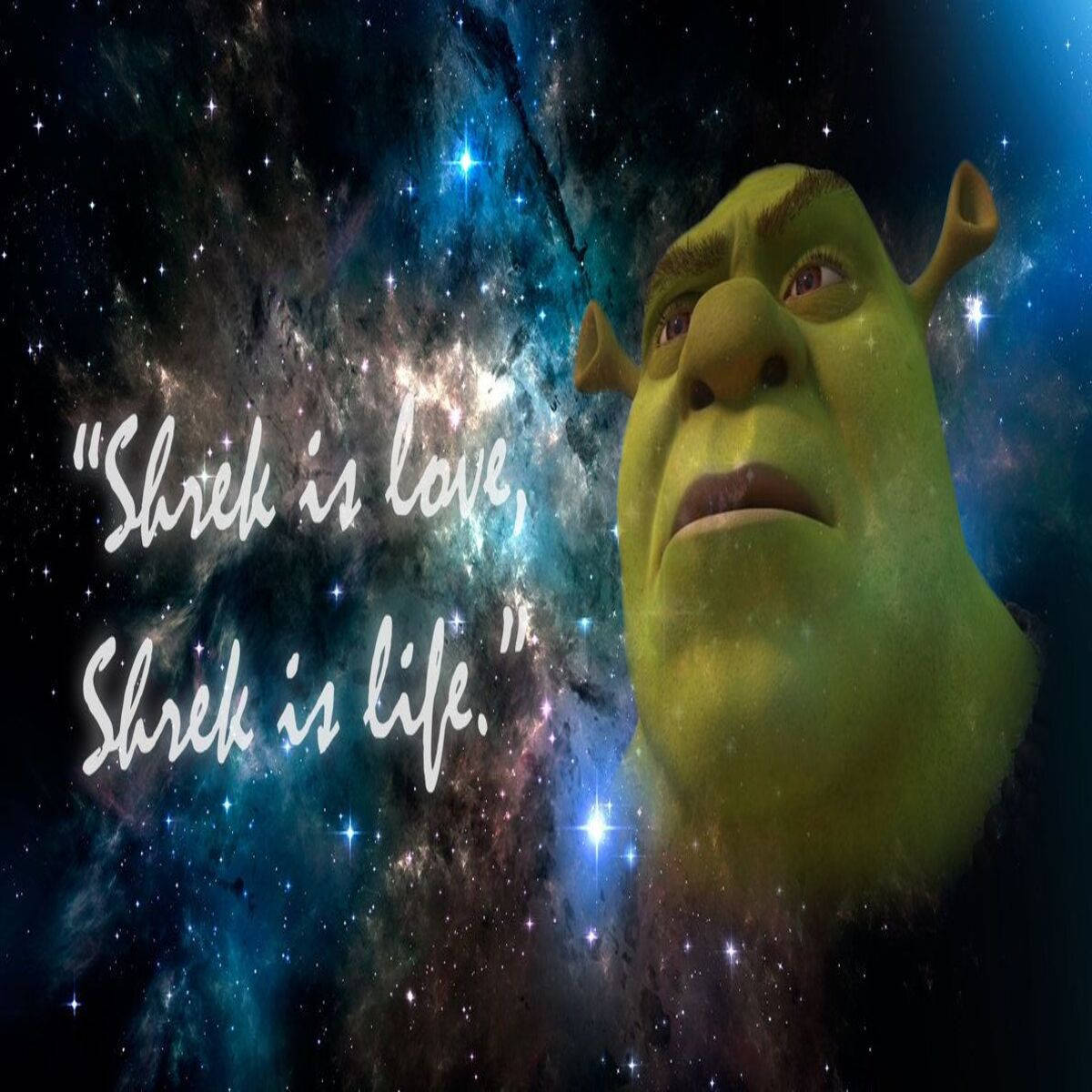 Galaxy-themed Shrek Pc Background