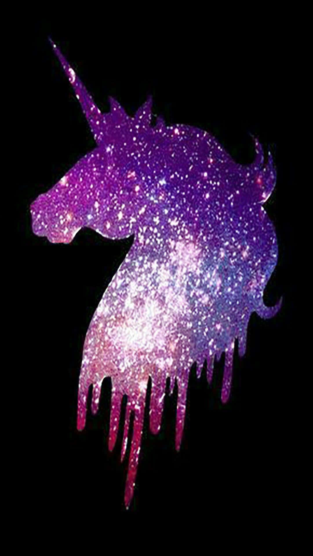 Mystical Galaxy Unicorn soaring through the night sky