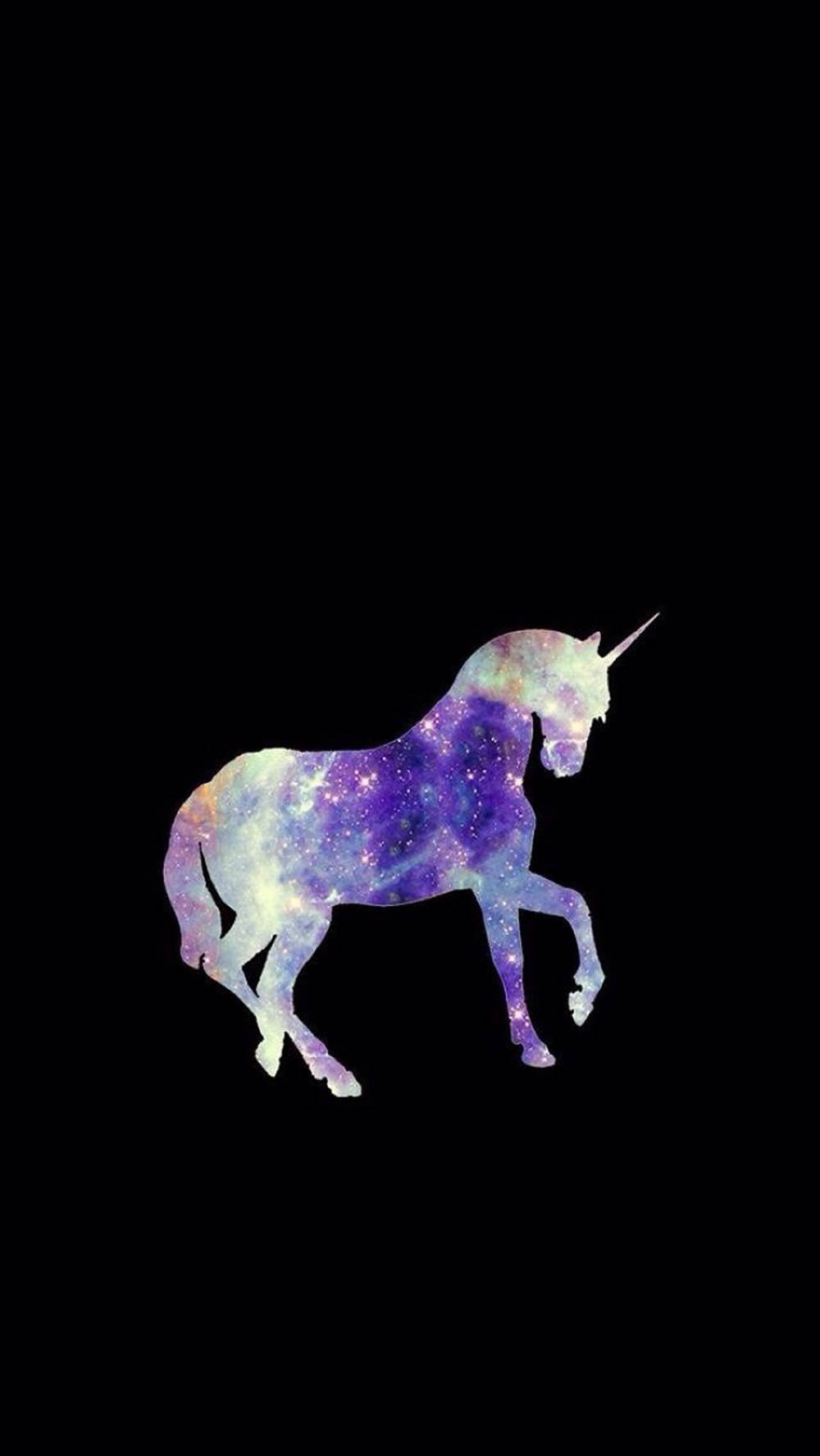 Galaxy Unicorn Colorful Gradient Silhouette Background