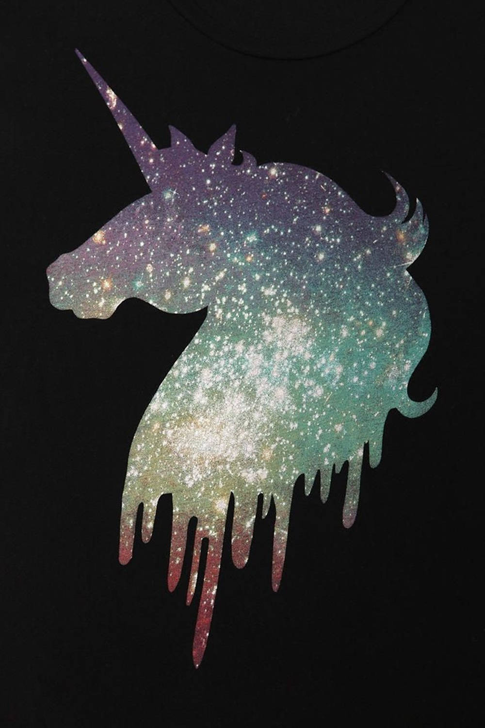 Galaxy Unicorn Dripping Digital Art Background