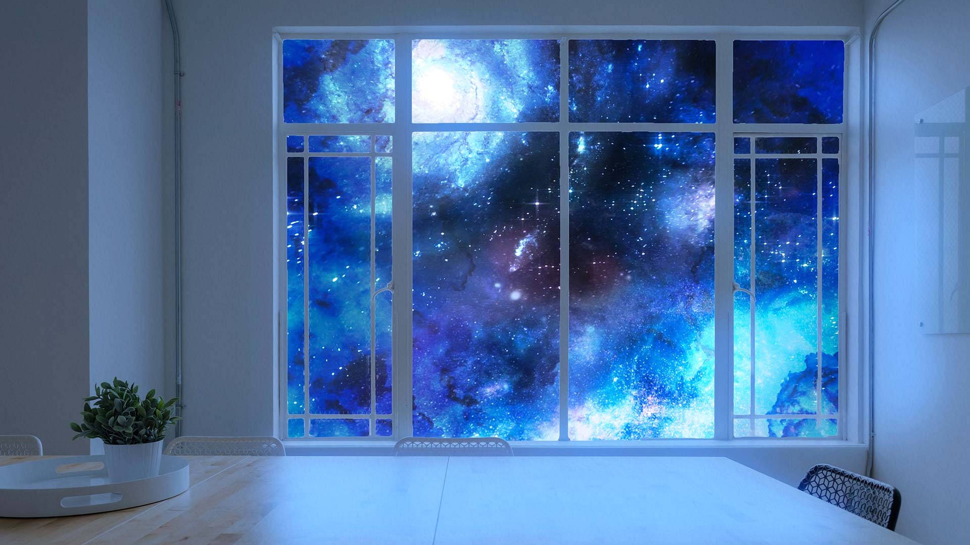 Virtueller Webex-hintergrund Für Galaxy Window Wallpaper