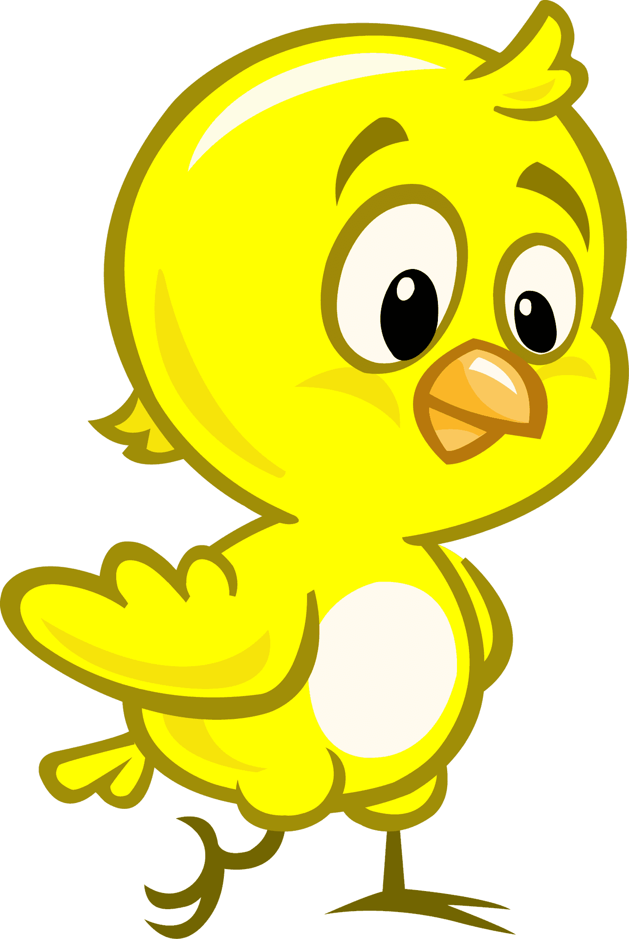 Galinha Pintadinha Animated Chick Character PNG