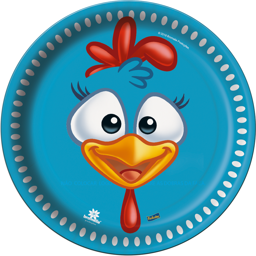 Galinha Pintadinha Character Plate PNG