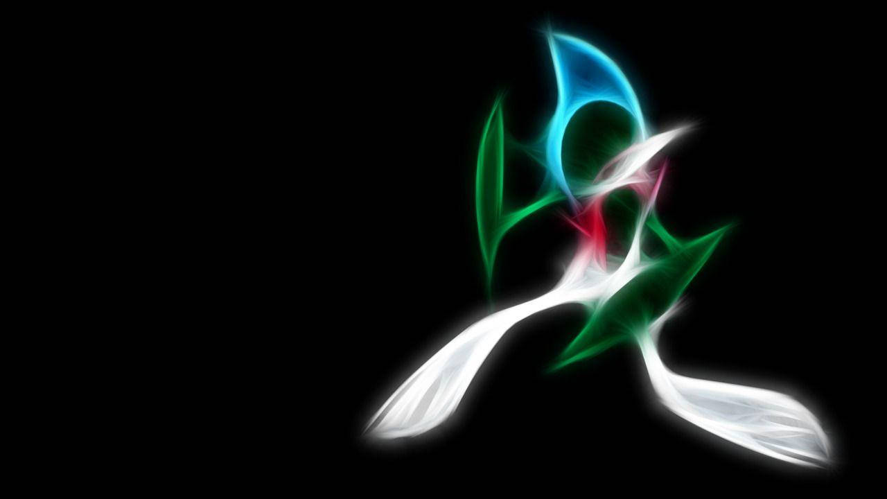 Gallade In Neon Colors Background