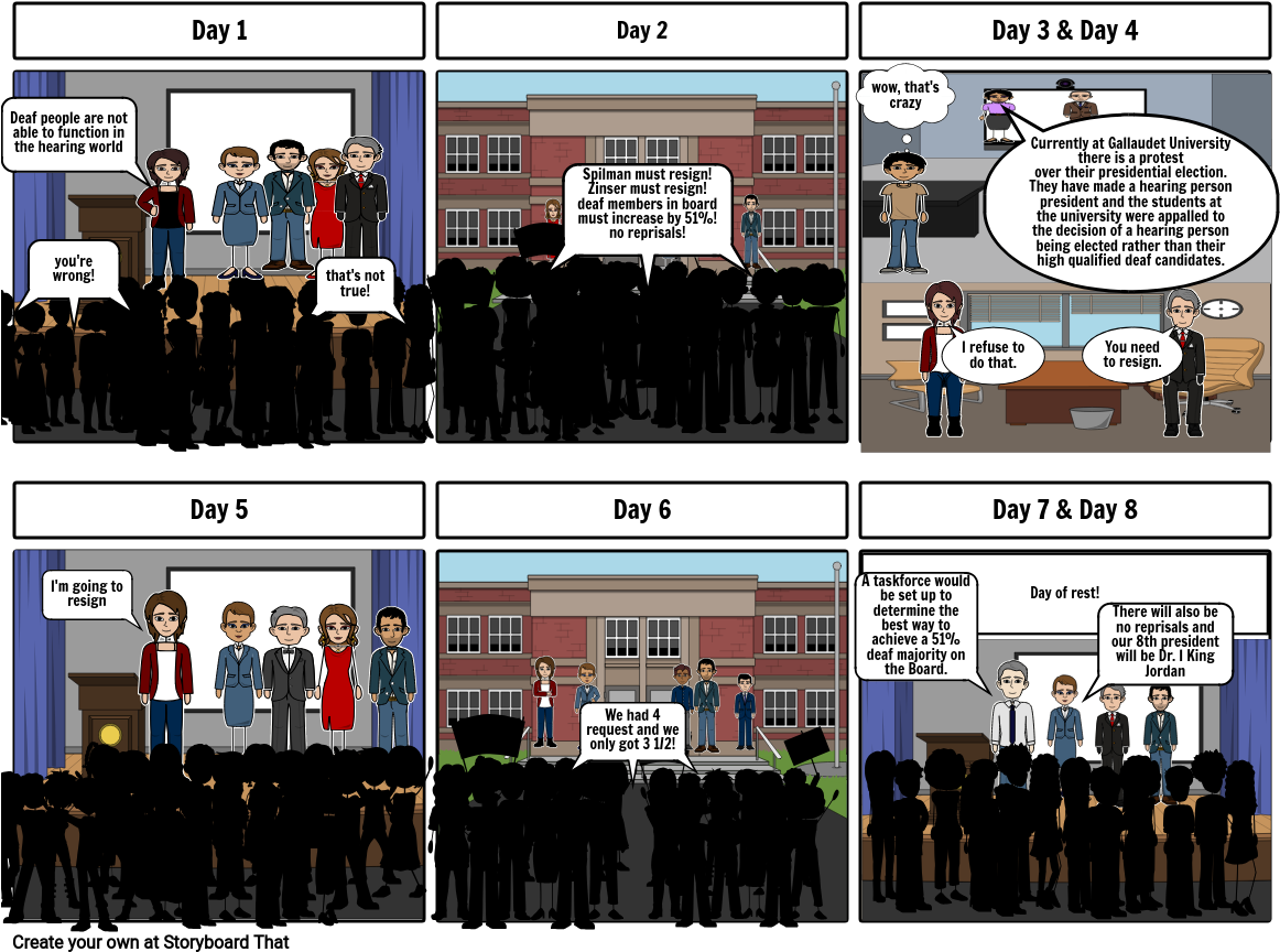 Gallaudet University Protest Comic Strip PNG