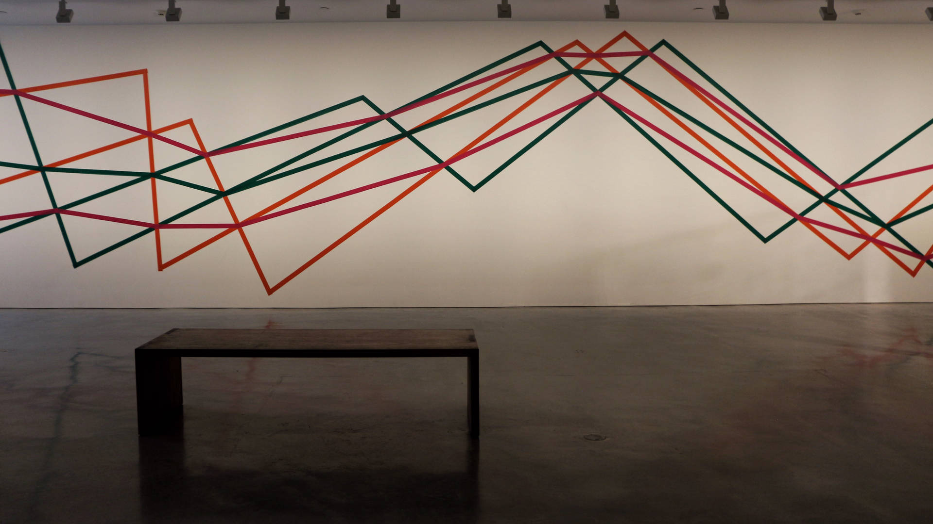 Gallery Art Red And Green Lines
