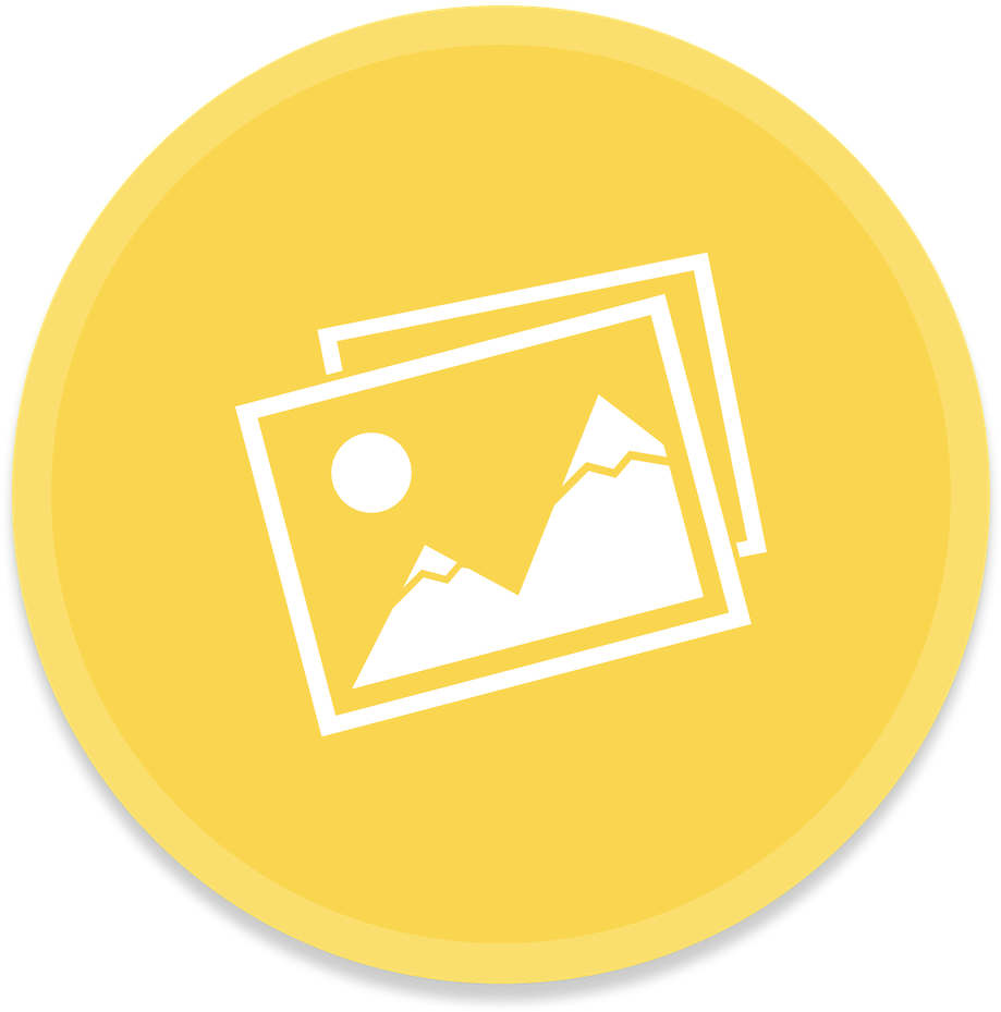 Gallery Icon Yellow Background PNG