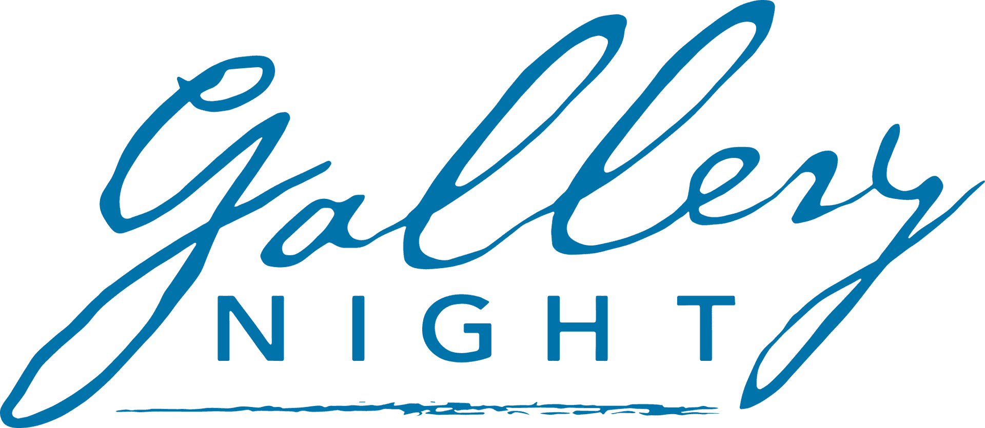 Gallery Night Logo Blue PNG