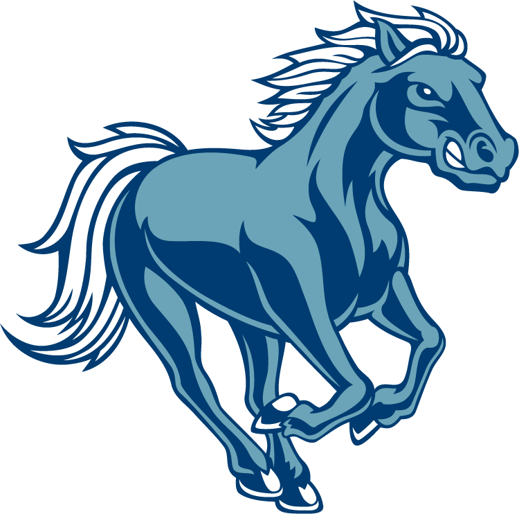 Galloping_ Blue_ Horse_ Vector PNG