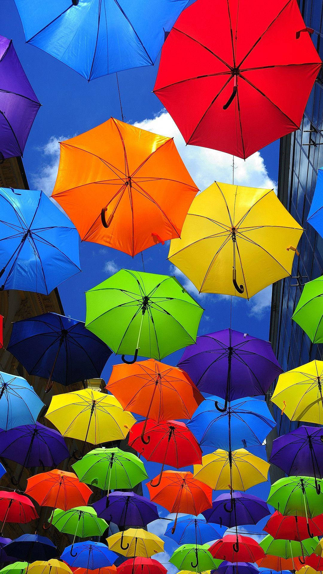 Gambar Colorful Umbrellas