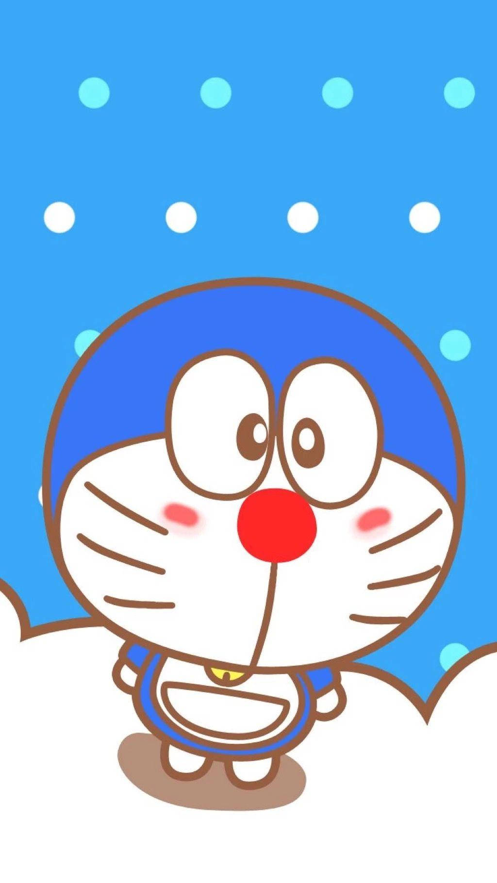 Gambar Doraemon Polka Dots