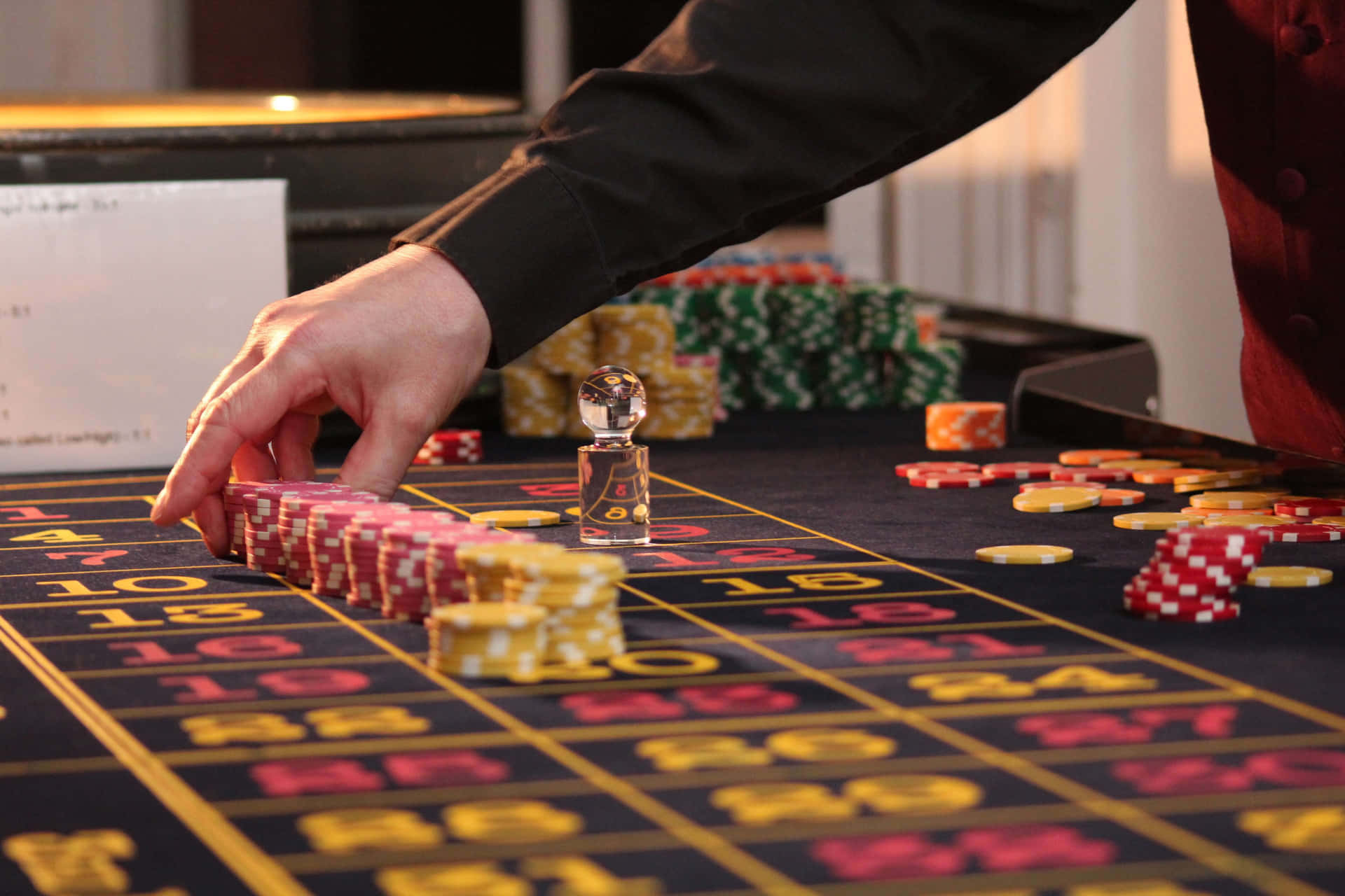Spilafhængighed på roulettebord Wallpaper