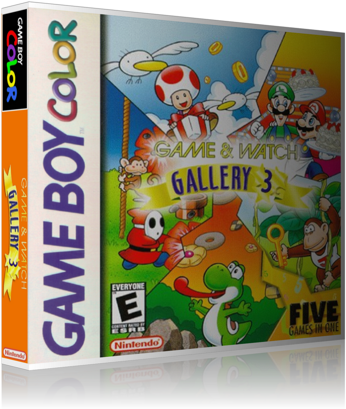 Game Boy Color Gameand Watch Gallery3 Box Art PNG