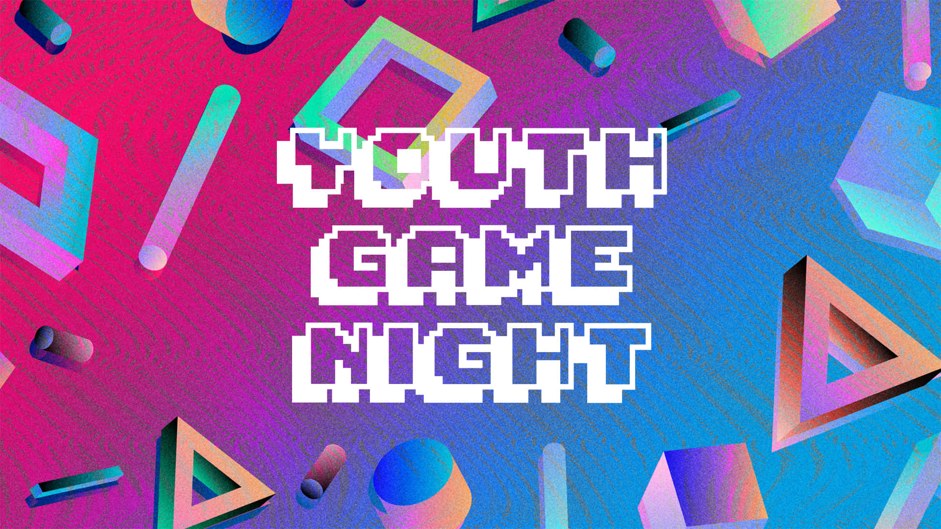 Youth Game Night - A Colorful Background With Geometric Shapes