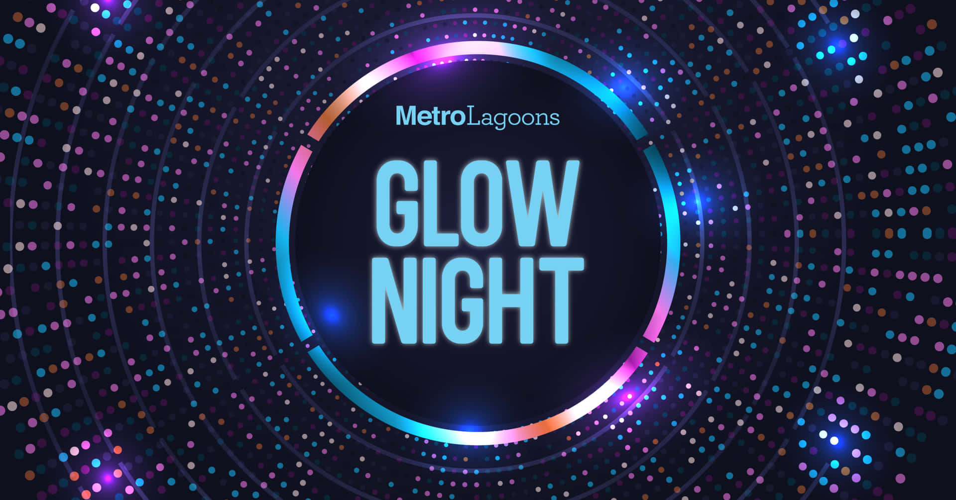 Glow Night - A Dark Background With Colorful Lights