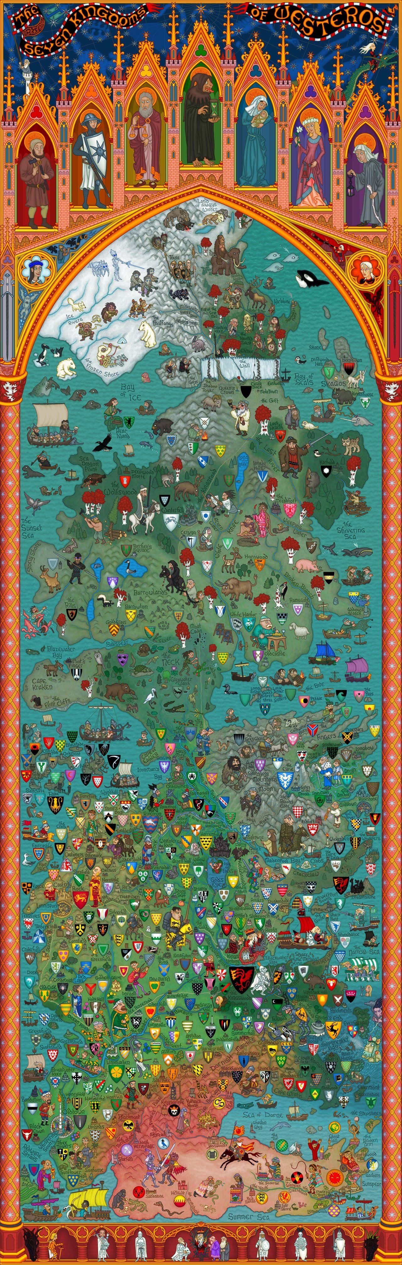 Iconosde Arte Del Mapa De Juego De Tronos Fondo de pantalla