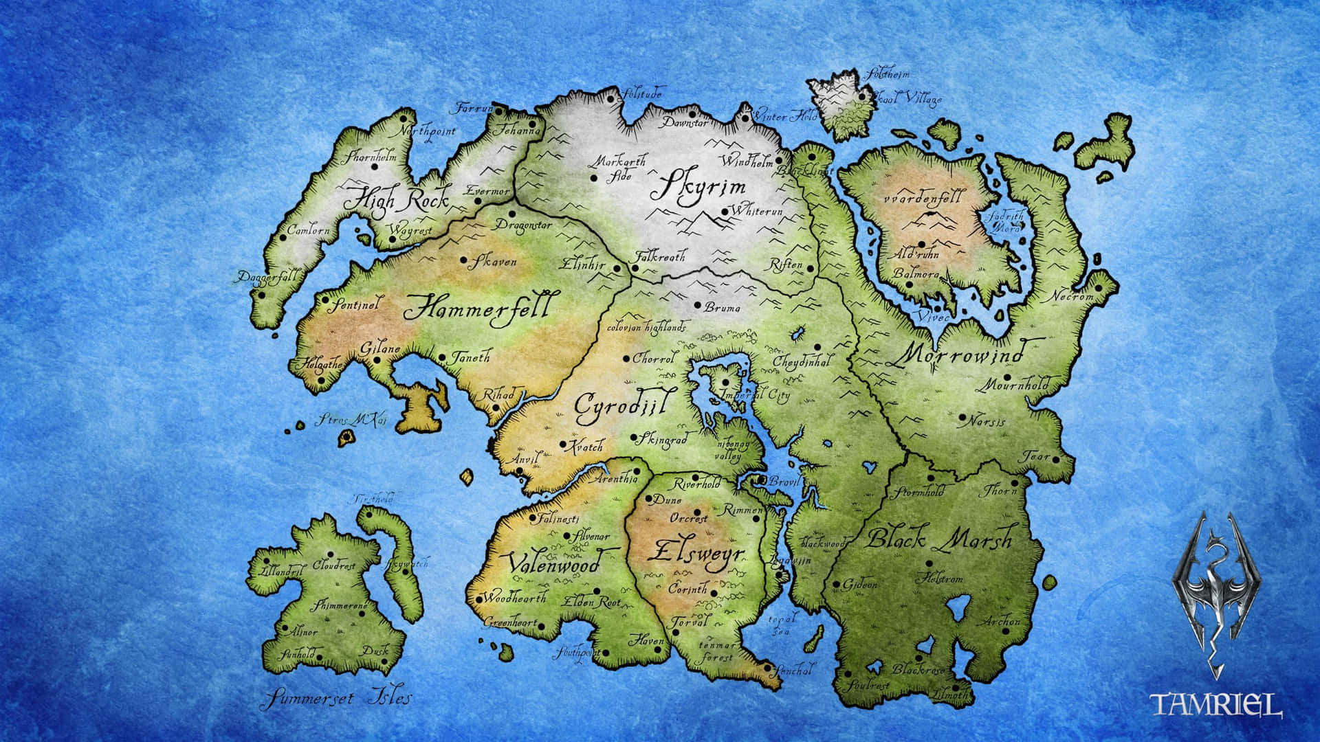 Udforsk Westeros og Essos med Game of Thrones Map Wallpaper. Wallpaper