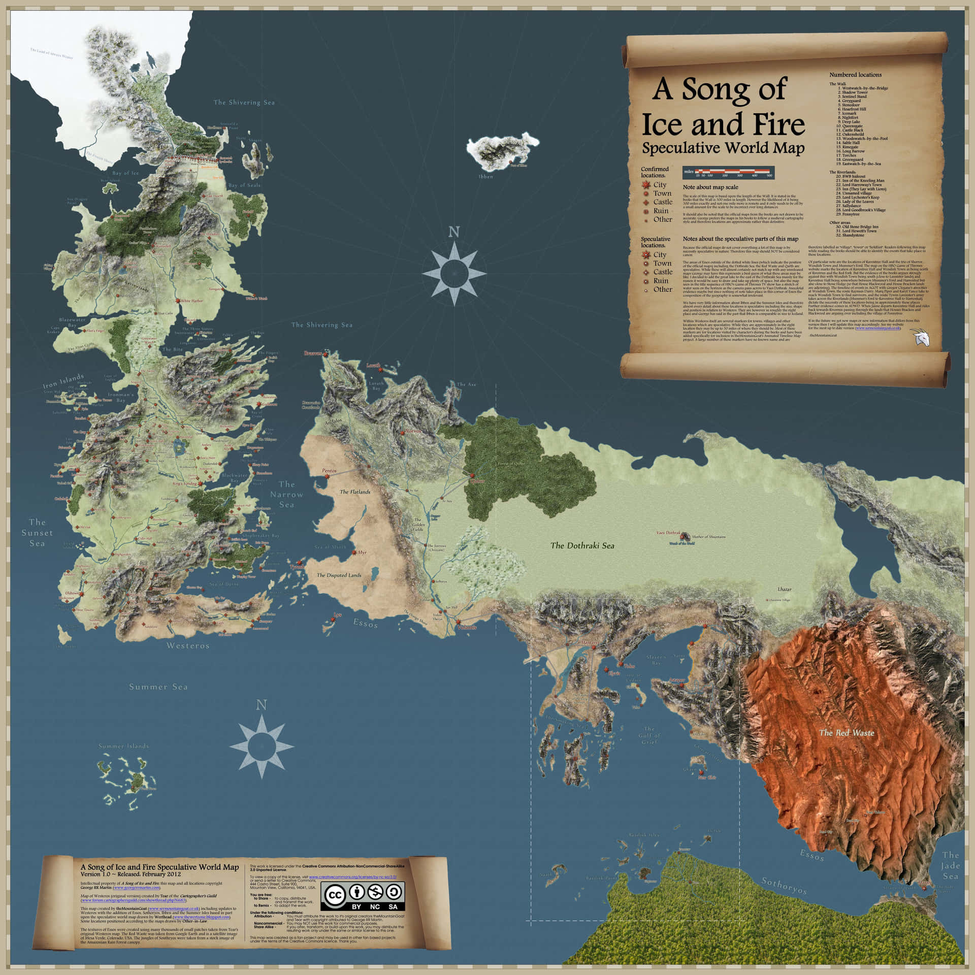 Game Of Thrones Map Legend Wallpaper