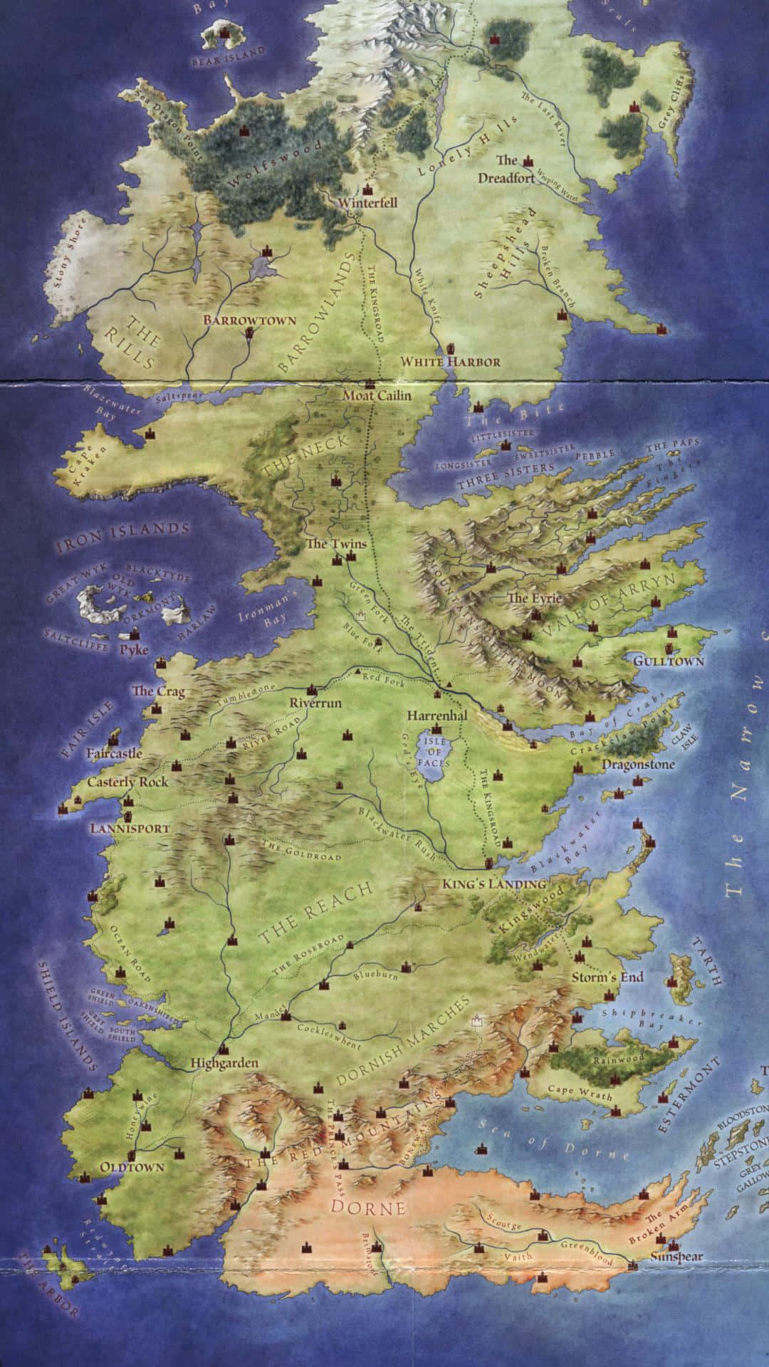 Mapade Juego De Tronos Westeros Fondo de pantalla
