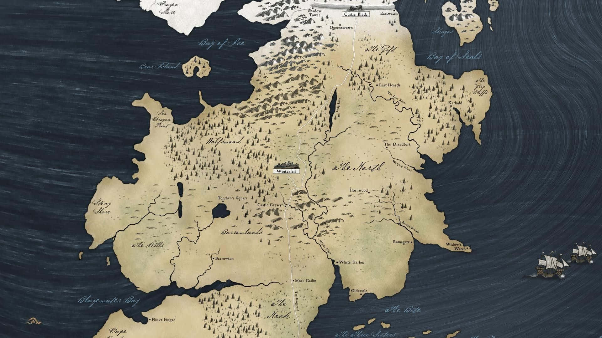 Game Of Thrones Map The North Wallpaper