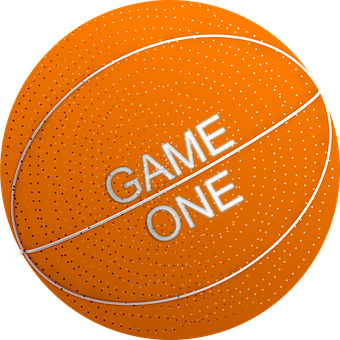Game One Basketball Graphic PNG