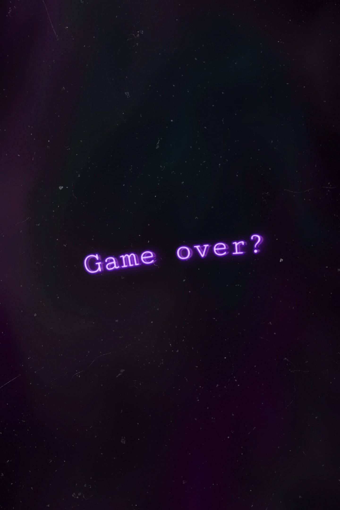 Game Over Black And Purple Phone Wallpaper