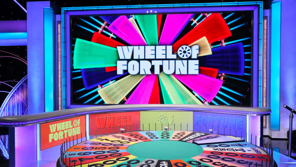 Game Show Background Wheel Of Fortune Colorful Backdrop Background