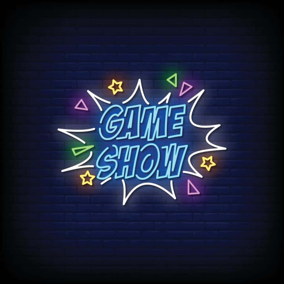 Game Show Background Game Show Text With Neon Lights Background